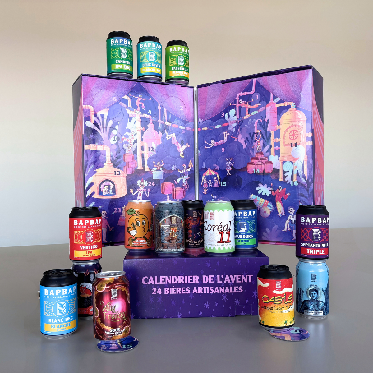 Calendrier de l'Avent Bière 2026 BAPBAP – 24 Bières artisanales en Canette