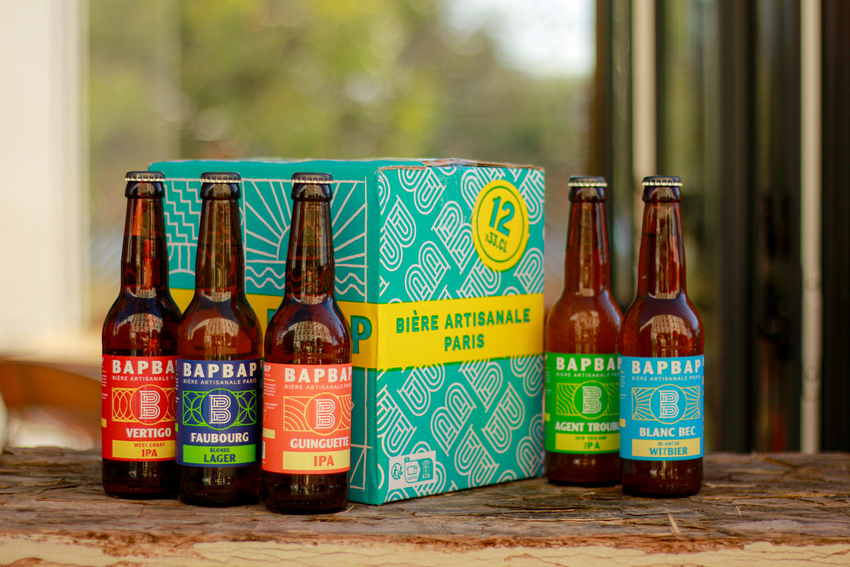 Pack Découverte BAPBAP — 12 bières artisanales parisiennes 6 styles